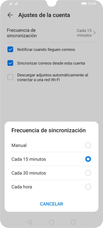 Pulsa el ajuste deseado.