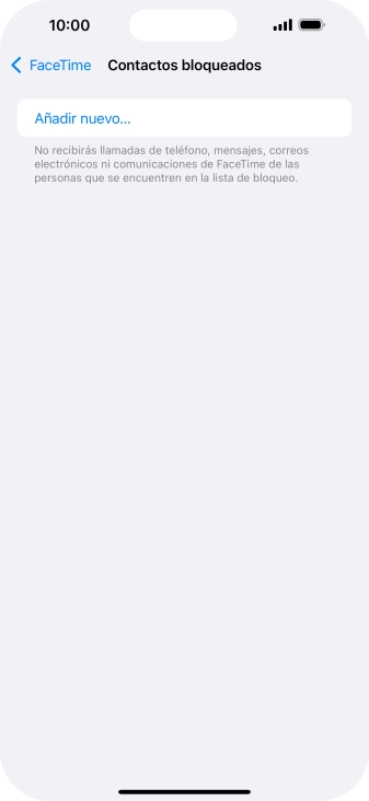 Pulsa Añadir nuevo... y sigue las indicaciones de la pantalla para bloquear un contacto.