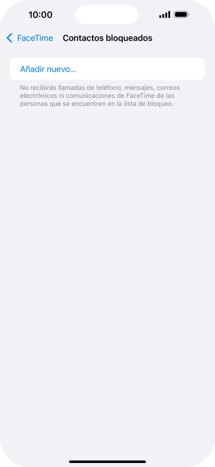 Pulsa Añadir nuevo... y sigue las indicaciones de la pantalla para bloquear un contacto.