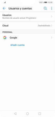 Pulsa la cuenta deseada.
