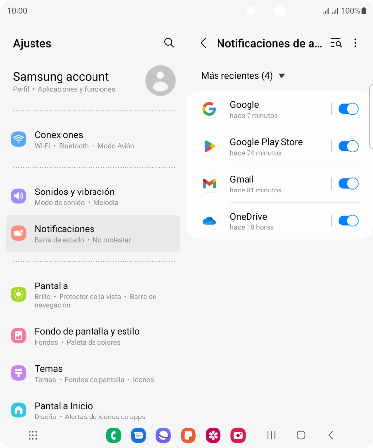 Pulsa la lista desplegable.