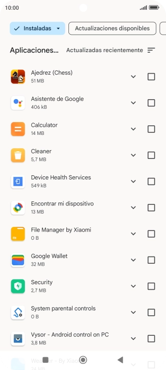 Pulsa la app deseada.