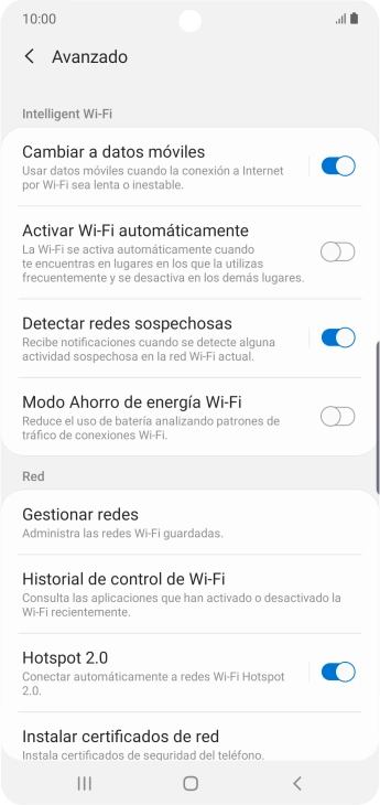Pulsa el indicador junto a 