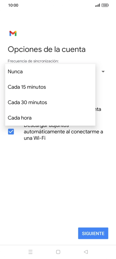 Pulsa el ajuste deseado.