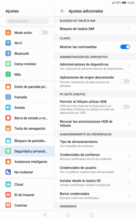 Pulsa Bloqueo de tarjeta SIM.