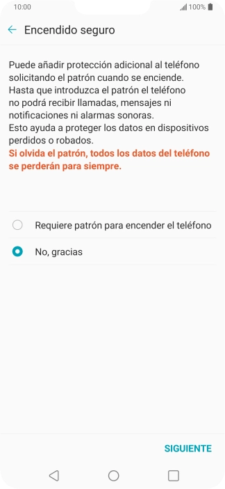 Pulsa el ajuste deseado.