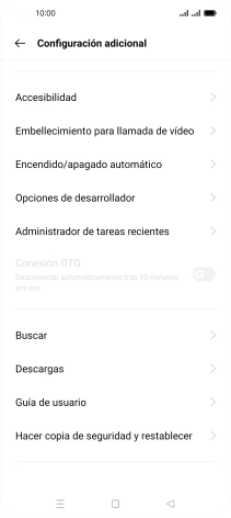 Pulsa Hacer copia de seguridad y restablecer. Pulsa Hacer copia de seguridad y restablecer.