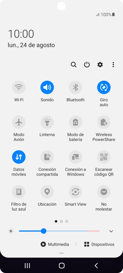 Pulsa el icono de ajustes.