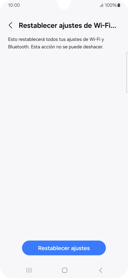 Pulsa Restablecer ajustes.