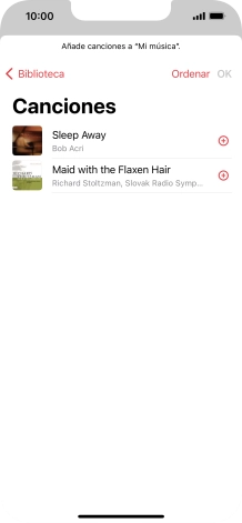 Desplázate a la categoría deseada y pulsa el archivo de música deseado.