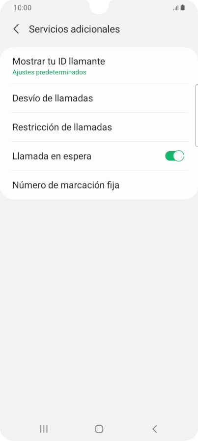 Pulsa Número de marcación fija.