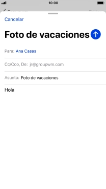 Pulsa en el campo de escritura durante unos instantes hasta que aparezca un menú emergente en la pantalla.