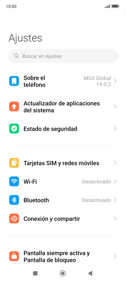 Pulsa Conexión y compartir.