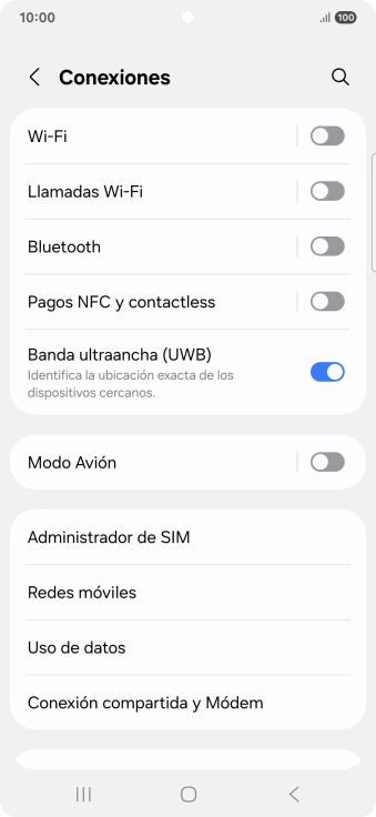 Pulsa Administrador de SIM.