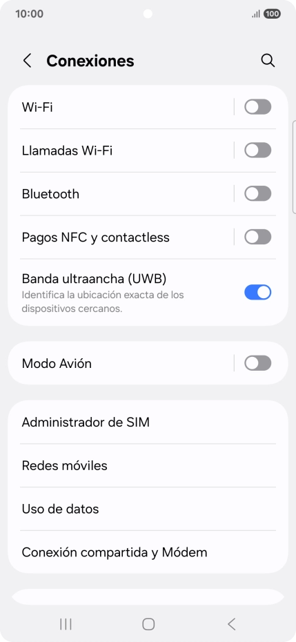 Pulsa Administrador de SIM.