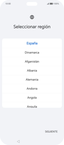 Pulsa el país o el área deseados.