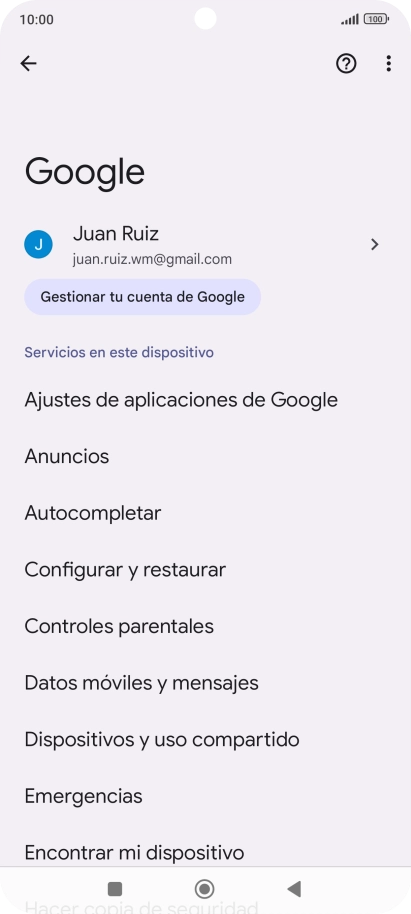 Pulsa Encontrar mi dispositivo.