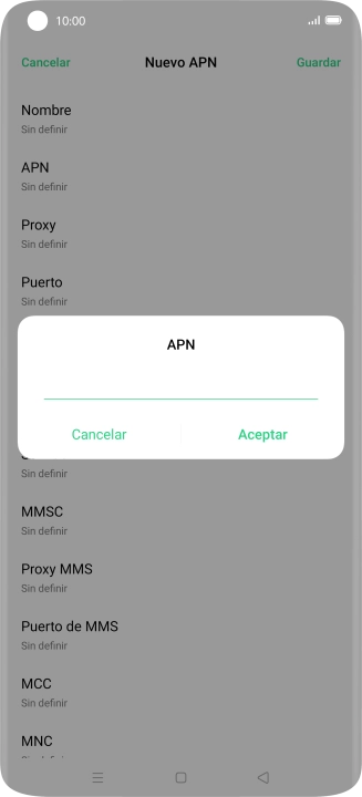 Introduce airtelwap.es y pulsa Aceptar.
