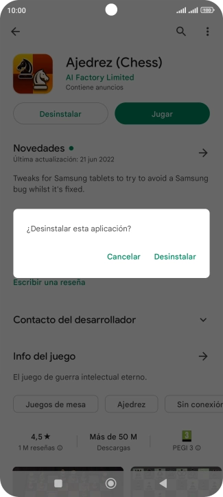 Pulsa Desinstalar. Pulsa Desinstalar.
