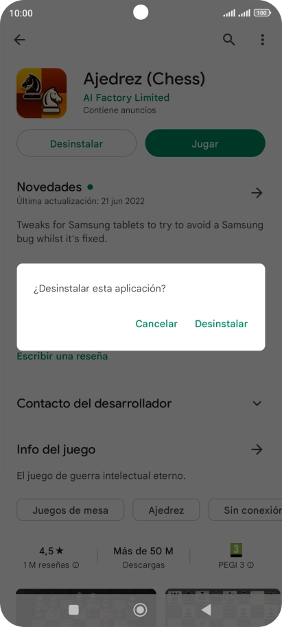 Pulsa Desinstalar. Pulsa Desinstalar.