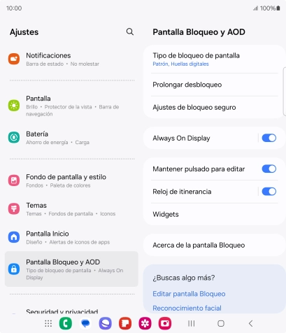Pulsa Tipo de bloqueo de pantalla e introduce el código de seguridad extra que has creado anteriormente.