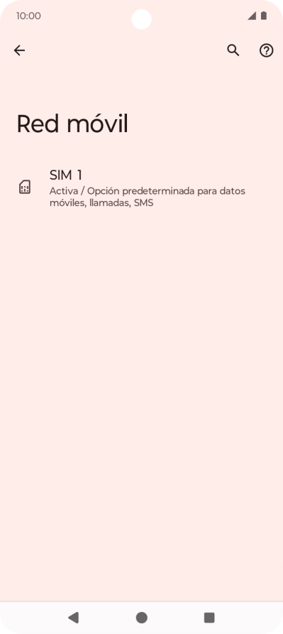 Pulsa el nombre de la tarjeta SIM.