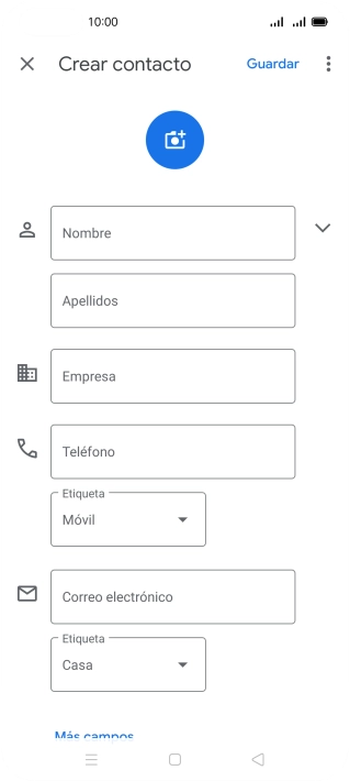 Pulsa Nombre e introduce el nombre deseado.