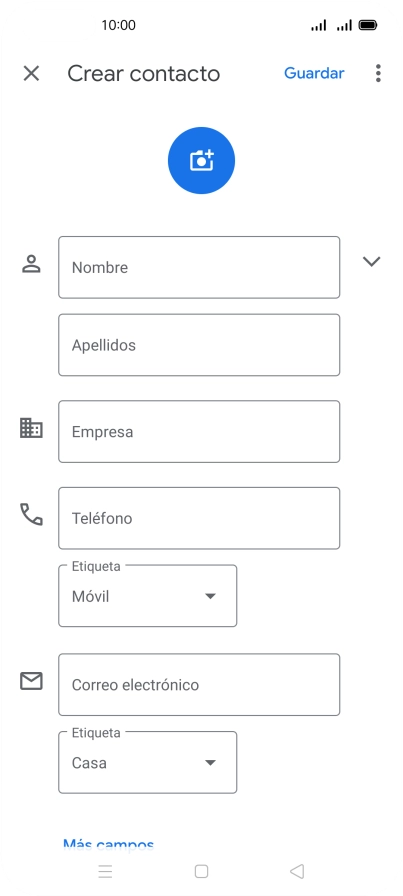 Pulsa Nombre e introduce el nombre deseado.