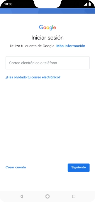 Si no tienes una cuenta de Google, pulsa Crear cuenta y sigue las indicaciones de la pantalla para ver cómo crear una cuenta nueva.