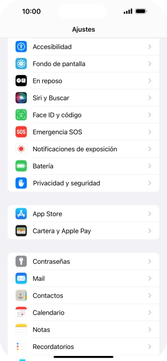 Pulsa Privacidad y seguridad.