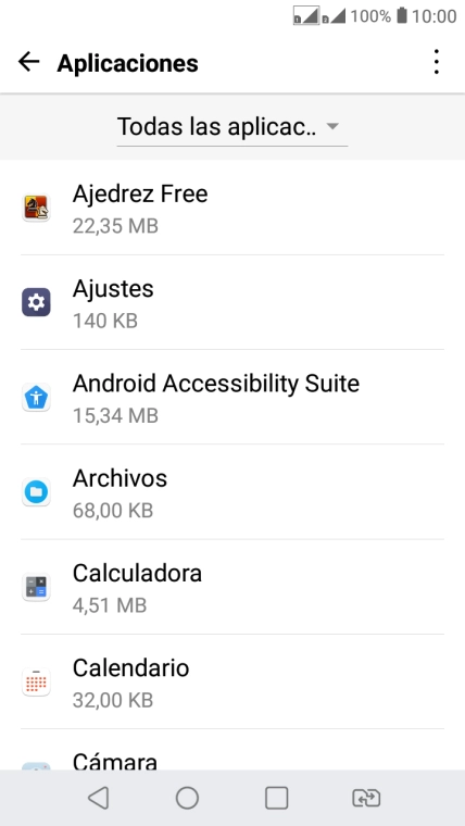 Pulsa la app deseada.