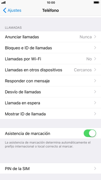 Pulsa PIN de la SIM.