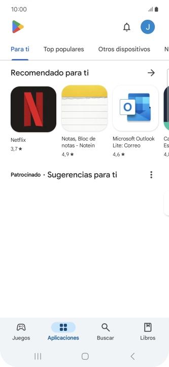 Pulsa el icono de perfil.