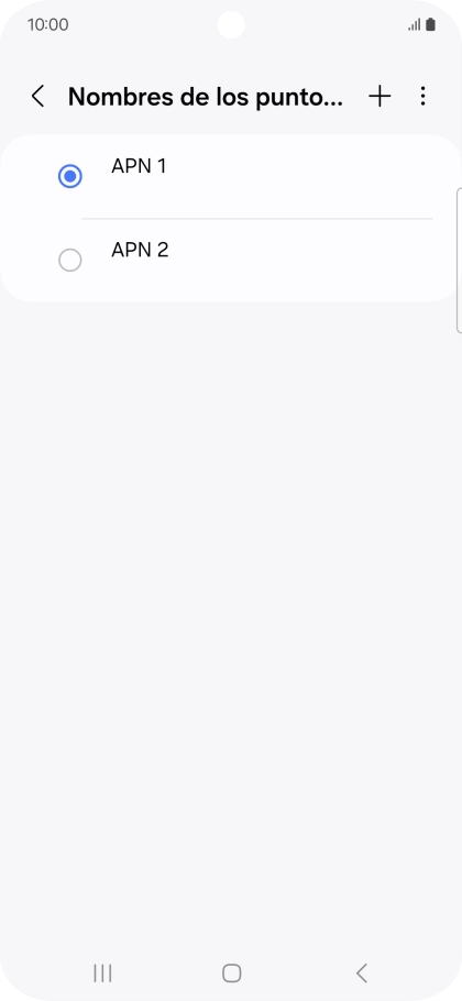Pulsa en el campo junto a la conexión de datos para activarla.