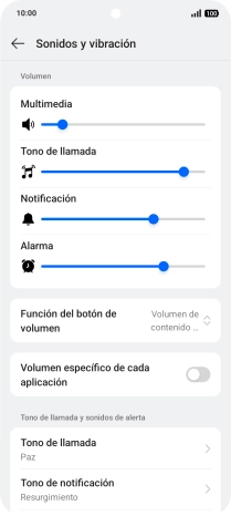Pulsa Tono de llamada.