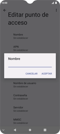 Introduce Vodafone Internet y pulsa ACEPTAR.