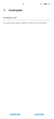 Introduce la contraseña de la conexión wifi y pulsa ACEPTAR.