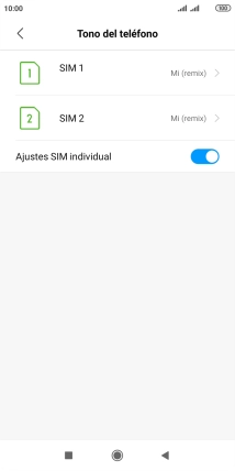 Pulsa la tarjeta SIM deseada.