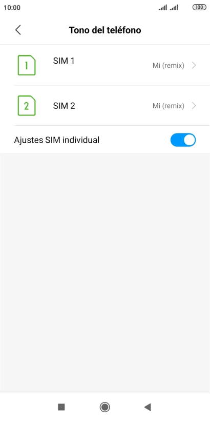Pulsa la tarjeta SIM deseada.