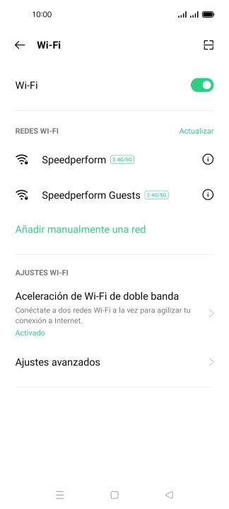 Pulsa la red wifi deseada.