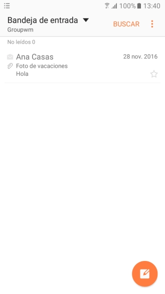 Pulsa el icono de nuevo correo electrónico.