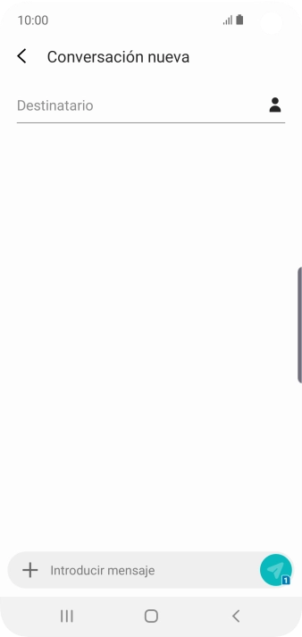 Pulsa en el campo de búsqueda e introduce las primeras letras del nombre del destinatario deseado.