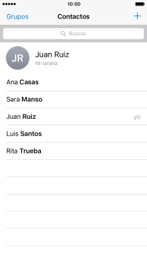 Pulsa el icono de nuevo contacto. Pulsa el icono de nuevo contacto.
