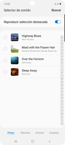 Pulsa los timbres de llamada deseados para escucharlos.