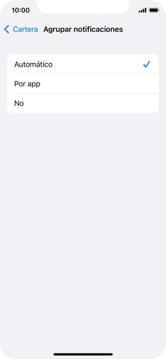 Pulsa el ajuste deseado.