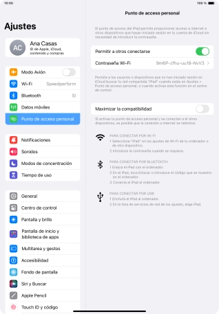 Desliza el dedo hacia arriba desde la parte inferior de la pantalla para terminar y volver a la pantalla de inicio.