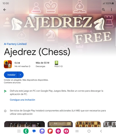 Pulsa Instalar y sigue las indicaciones de la pantalla para instalar la app.