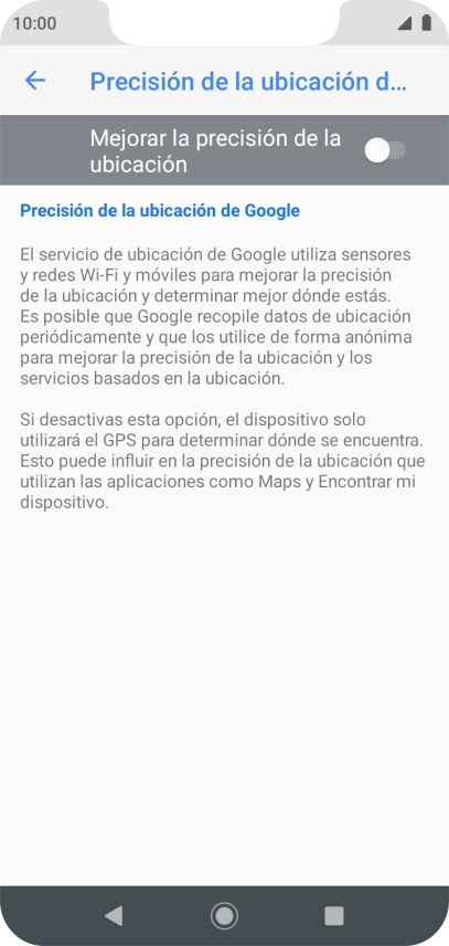 Pulsa el indicador junto a 