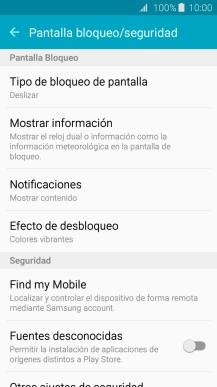Pulsa Tipo de bloqueo de pantalla.
