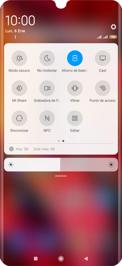Pulsa la tecla de inicio para terminar y regresar a la pantalla de inicio.